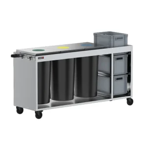 Schnäppchen FLORA Reiningungswagen Trio Plus, 3 Tonnen, 165 x 50 x 107 cm