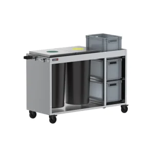 Top-Preis FLORA Reiningungswagen Duo Plus, 2 Tonnen, 125 x 50 x 107 cm