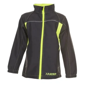 Markenprodukt PLANAM Basalt Neon Junior Softshelljacke anthrazit/gelb Größe: 170/176