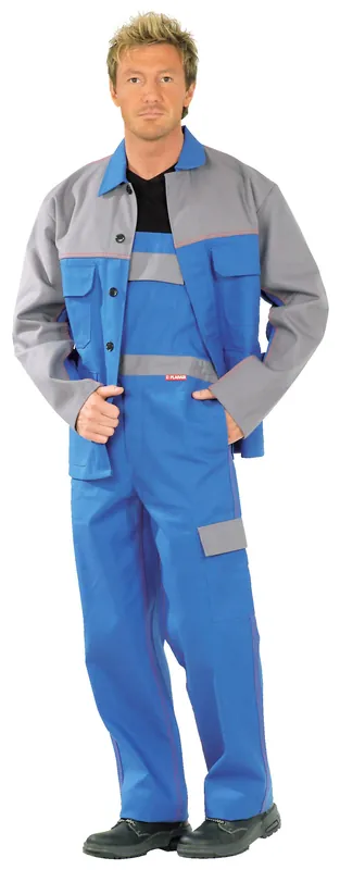 Preisknaller PLANAM Major-Protect Bundjacke 2-lagig kornblau/grau Größe: 110