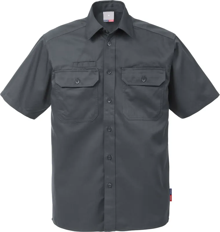 Versand Am Gleichen Tag FRISTADS Hemd Kurzarm 7387 B60 grau Größe: XL