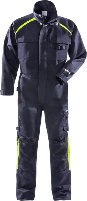 Abverkauf FRISTADS Flame schwarzeißer-Overall 8030 FLAM marineblau Größe: XL