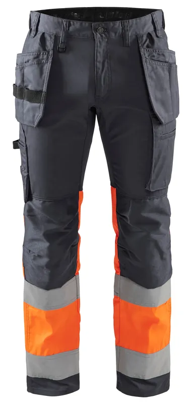 Schneller Versand Blakläder HighVis Bundhose 1558 mit Stretch mittelgrau/HighVis orange