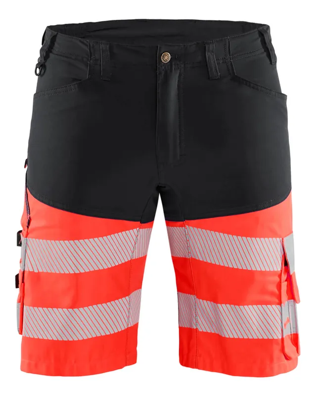 Blakläder HighVis Shorts 1541 mit Stretch schwarz/HighVis rot Größe: 62 Sale