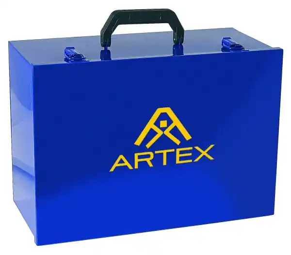 ARTEX Gerätekoffer aus Stahlblech Farbe: blau - mit ARTEX-Logo Wochenendangebot
