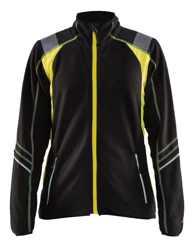 Heißes Angebot Blakläder Damen Microfleece Jacke 4973 schwarz/gelb Größe: 3XL