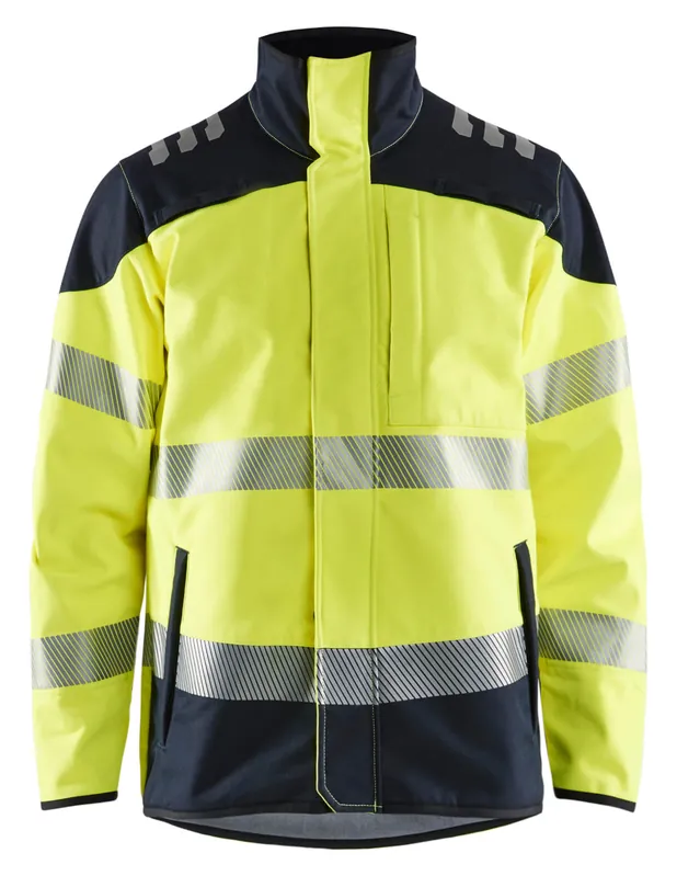 Blakläder Multinorm Softshellj. 4793 HighVis gelb/marineblau Größe: 3XL Sonderangebot