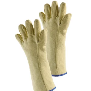 JUTEC Hitzeschutzhandschuh ARAMID-Gewebe, bis 500°C, 5-Finger, 400 mm Länge: 400 mm Neue Kollektion