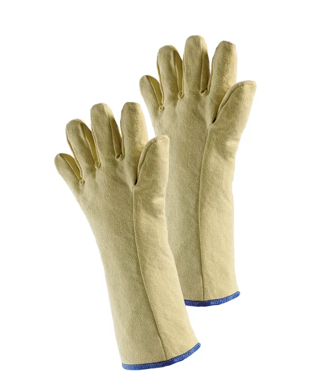 JUTEC Hitzeschutzhandschuh ARAMID-Gewebe, bis 500°C, 5-Finger, 400 mm Länge: 400 mm Neue Kollektion