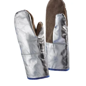 Mega-Angebot JUTEC Hitzeschutzhandschuh Sebatanleder/Aluminium, bis 1000°C, Fauster, 380 mm  Länge: 380 mm