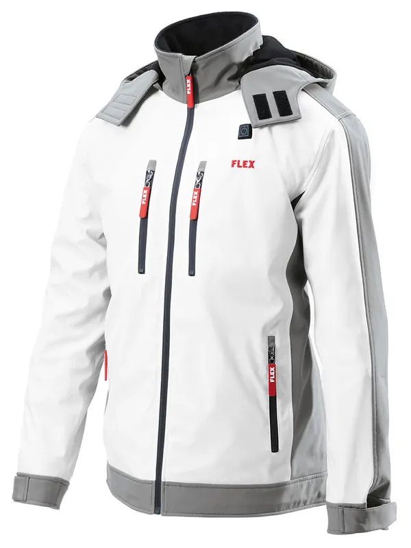 FLEX Akku Heizjacke Softshell TJ Damen 10.8 u.18.0 weiß Größe: XXL Geprüft
