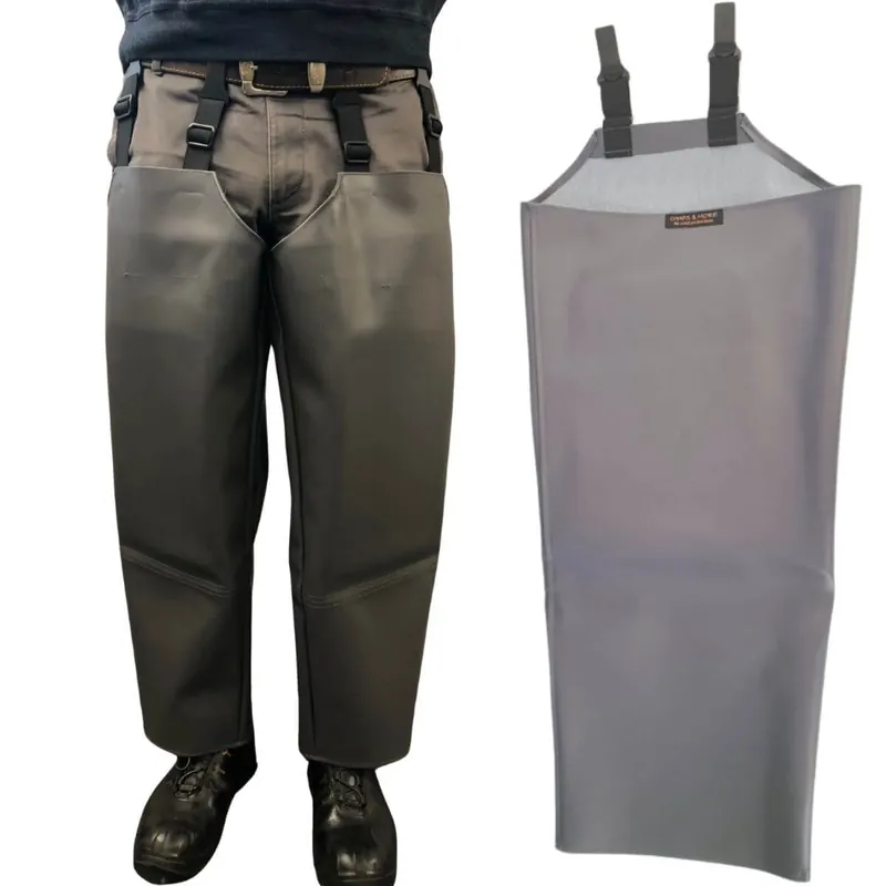 chaps&more Chaps hochgeschlossen grau mit Kniepolster Sonderaktion