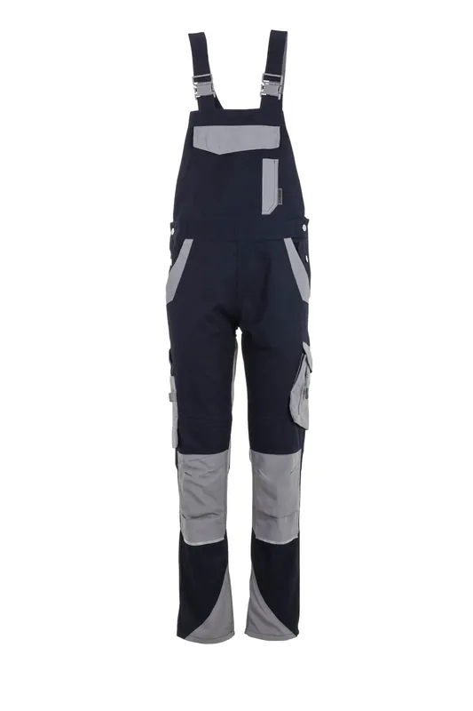 Neue Kollektion PLANAM Norit Latzhose Damen schwarzblau/zink Größe: 54