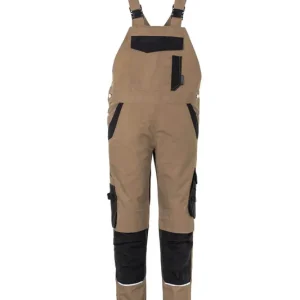Zertifiziert PLANAM Norit Latzhose Damen sand/schwarz Größe: 54