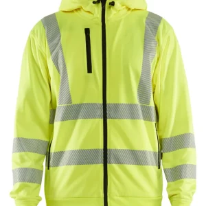 Sonderangebot Blakläder HighVis Kapuzensweatshirt 3565 mit Reißverschluss gelb Größe: 3XL