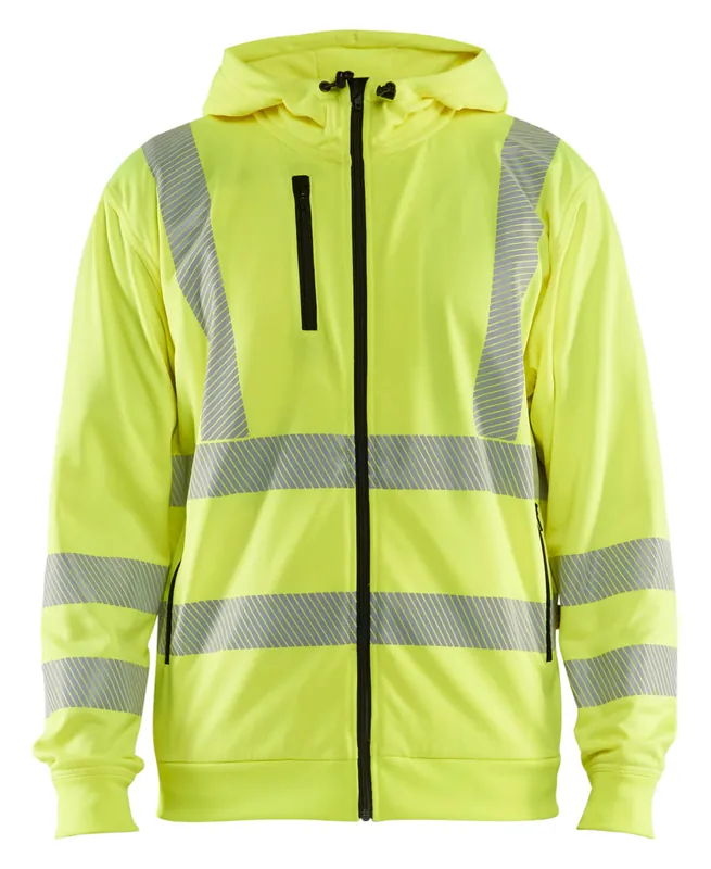 Sonderangebot Blakläder HighVis Kapuzensweatshirt 3565 mit Reißverschluss gelb Größe: 3XL
