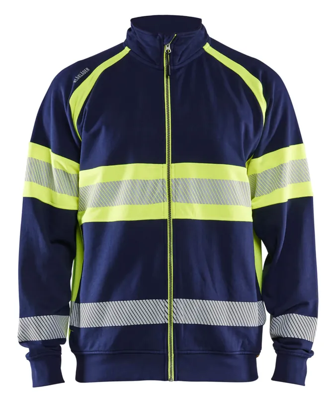 Echt Blakläder HighVis Sweatjacke 3551 marineblau/High Vis gelb Größe: 3XL