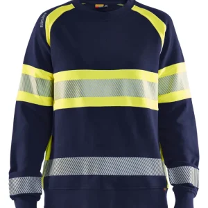 Blakläder Damen High Vis Sweatshirt 3409 marinebl/HiVis gelb Größe: 3XL Begrenztes Angebot