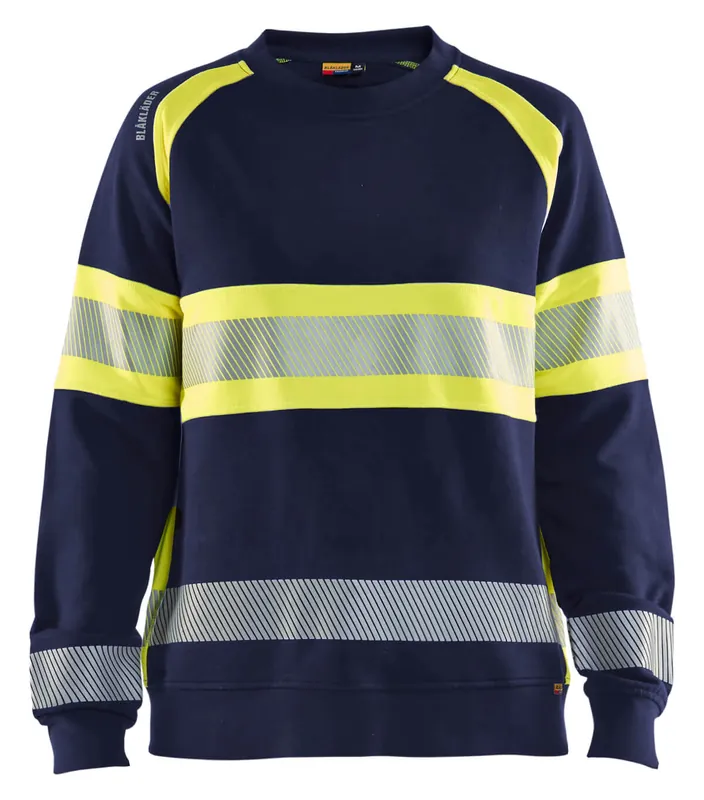 Blakläder Damen High Vis Sweatshirt 3409 marinebl/HiVis gelb Größe: 3XL Begrenztes Angebot
