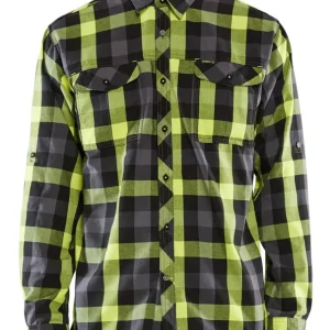 Abverkauf Blakläder Flanellhemd 3299 schwarz/gelb Größe: 3XL
