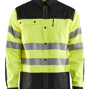 Bestpreis Blakläder High Vis Arbeitshemd 3255 High Vis gelb/schwarz Größe: 3XL