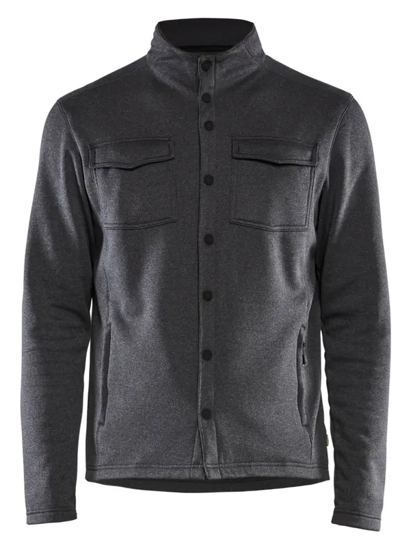 Bestpreis Blakläder Pikee Fleecejacke 3232 schwarz melange Größe: 3XL