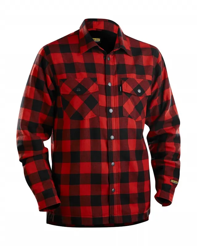 Blakläder Flanellhemd gefüttert 3225 rot/schwarz Größe: 3XL Preisreduziert