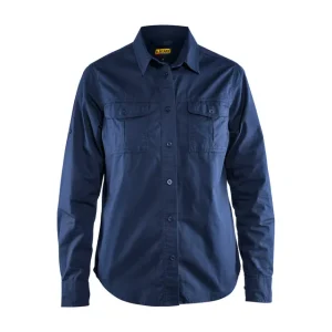 Angebot Blakläder Damen Twill Hemd 3208 marineblau  Größe: 3XL