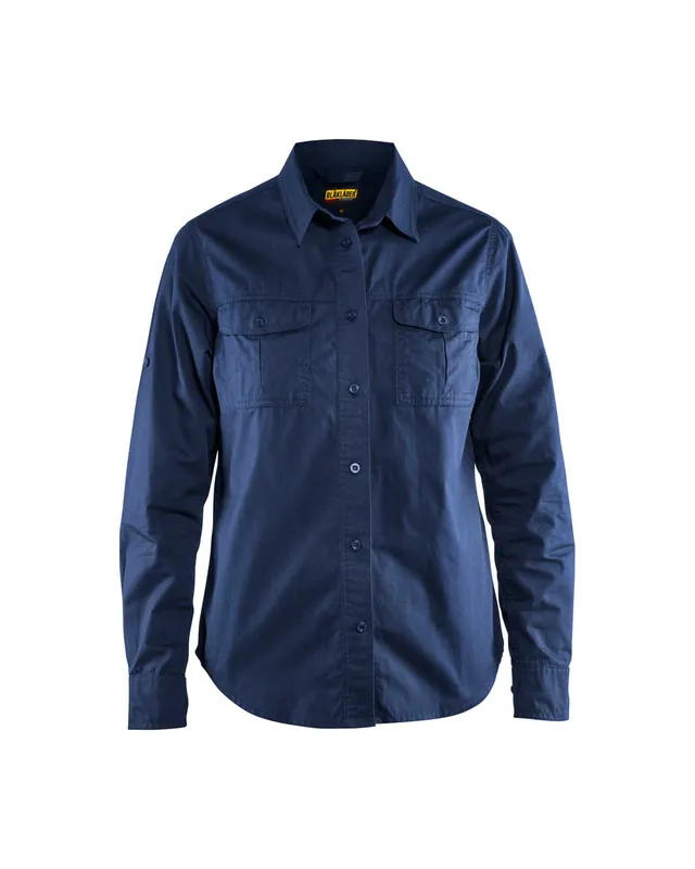 Angebot Blakläder Damen Twill Hemd 3208 marineblau Größe: 3XL