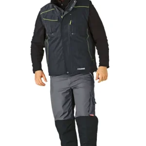 Echt PLANAM Neon Weste grau/grün Größe: 3XL