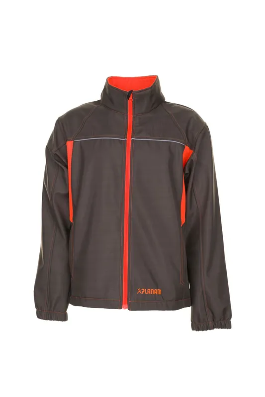 Preiswert PLANAM Basalt Neon Softshelljacke oliv/orange Größe: 3XL