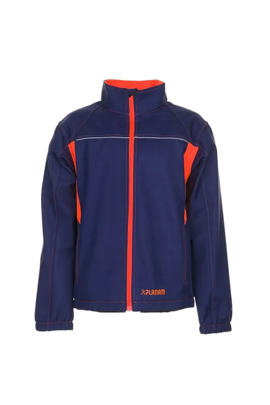 PLANAM Basalt Neon Softshelljacke marine/orange Größe: 3XL Top-Seller