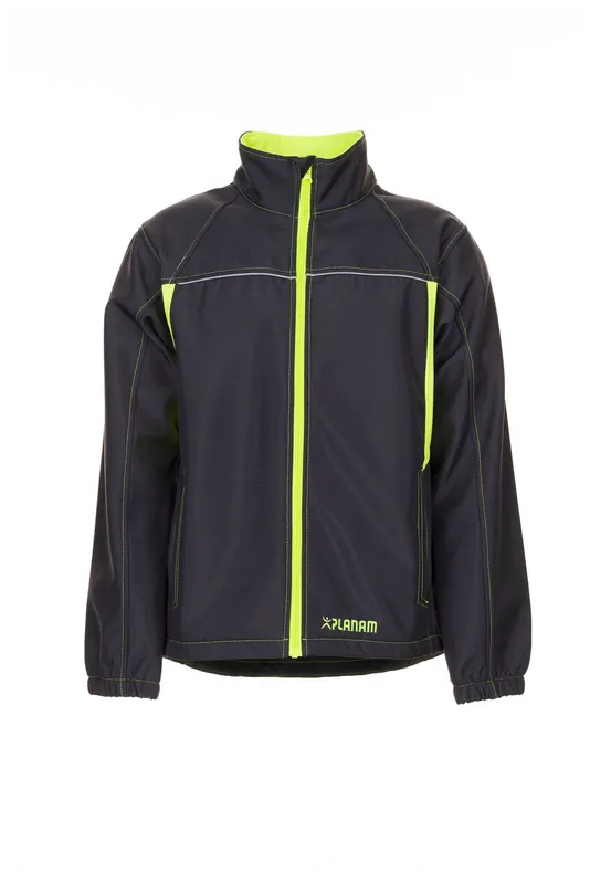 PLANAM Basalt Neon Softshelljacke anthrazit/gelb Größe: 3XL Preisknaller