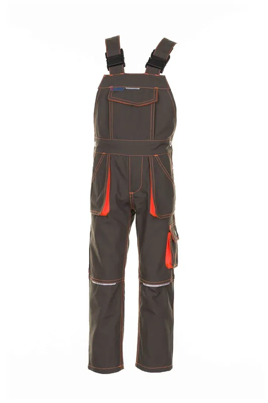 Zertifiziert PLANAM Basalt Neon Junior Latzhose oliv/orange Größe: 170/176
