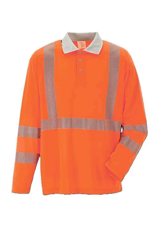 PLANAM Norit Warnschutz Poloshirt langarm 1/1 orange/zink Gr. 4XL Größe: 4XL Meistverkauft