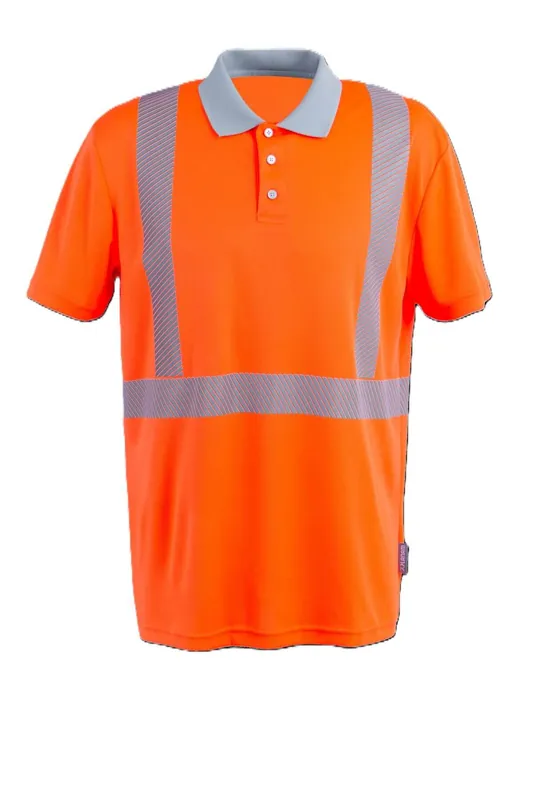 PLANAM Norit Warnschutz Poloshirt 1/4 orange/zink Gr. 4XL Größe: 4XL Kracherpreis