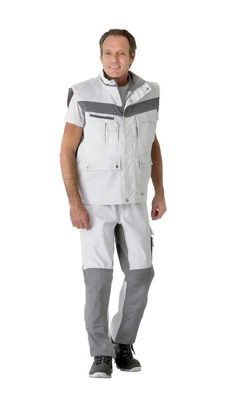Rabatt PLANAM Winterweste Plaline weiß/zink Größe: 4XL