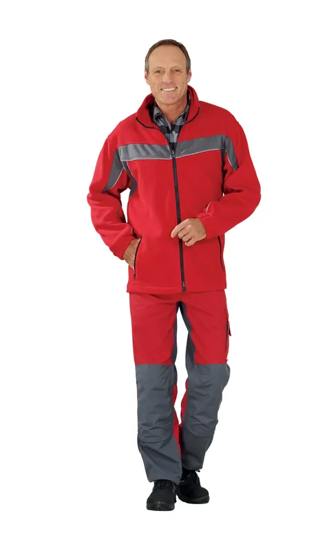Angebot PLANAM Fleecejacke Plaline rot/schiefer Größe: 4XL