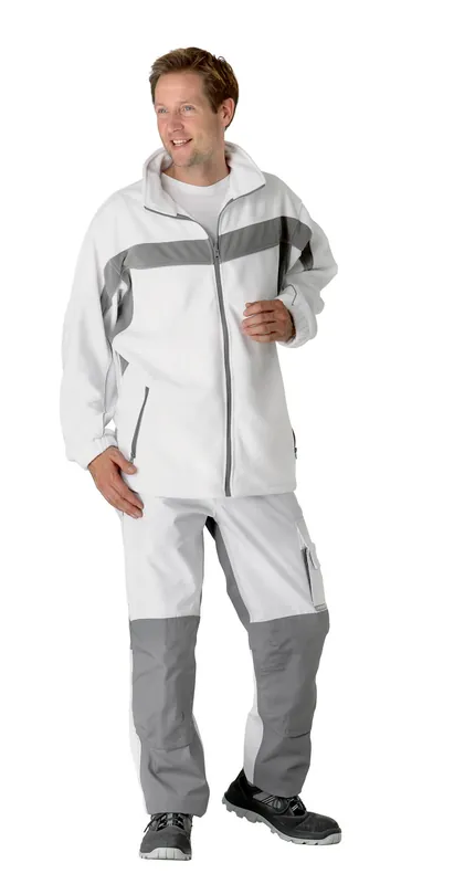 PLANAM Fleecejacke Plaline weiß/zink Größe: 4XL Markenware