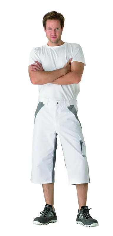 Top-Seller PLANAM Bundhose 3/4 Plaline weiß/zink Größe: 4XL