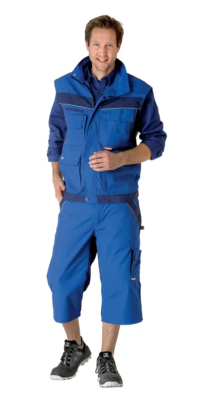 PLANAM Bundhose 3/4 Plaline kornblau/marine Größe: 4XL Sonderangebot
