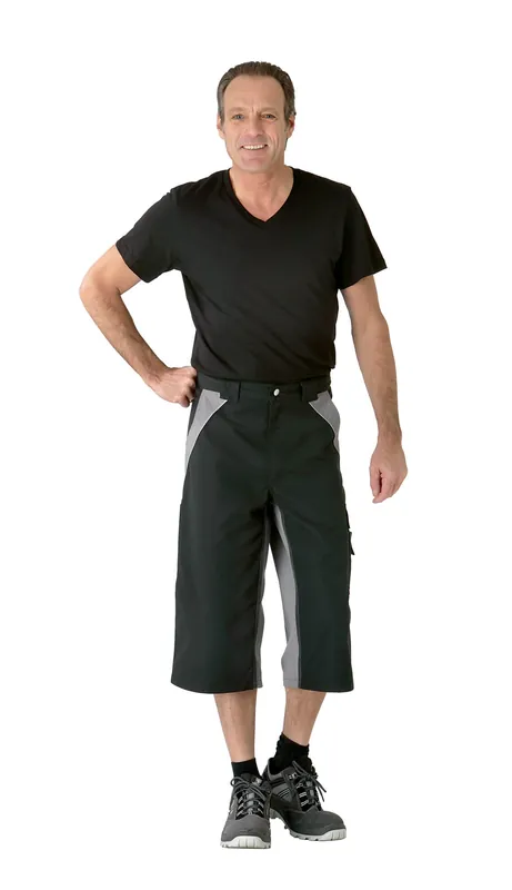 Super-Preis PLANAM Bundhose 3/4 Plaline schwarz/zink Größe: 4XL