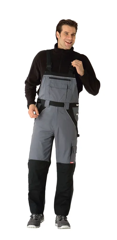 PLANAM Latzhose Plaline schiefer/schwarz Größe: 110 Super-Preis