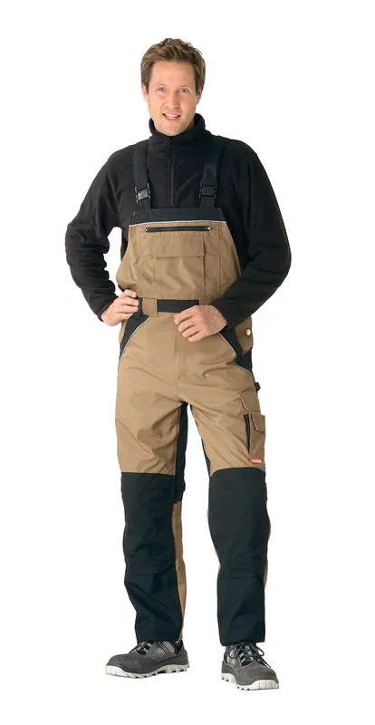PLANAM Latzhose Plaline sand/schwarz Größe: 110 Top-Angebot
