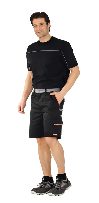 PLANAM Arbeitsshorts VISLINE schwarz/orange/zink Größe: 4XL Sonderangebot