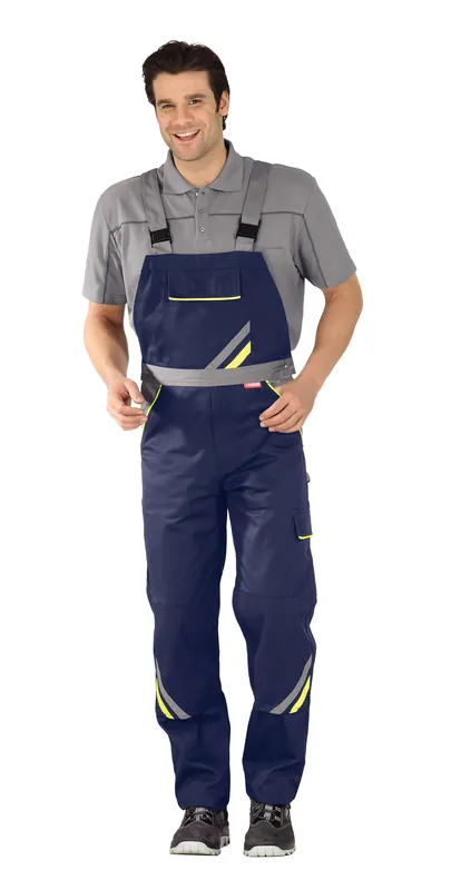 PLANAM Latzhose VISLINE marine/gelb/zink Größe: 118 Top-Seller