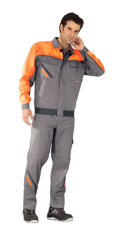 PLANAM Bundjacke VISLINE1 zink/orange/schiefer Größe: 118 Neue Ware