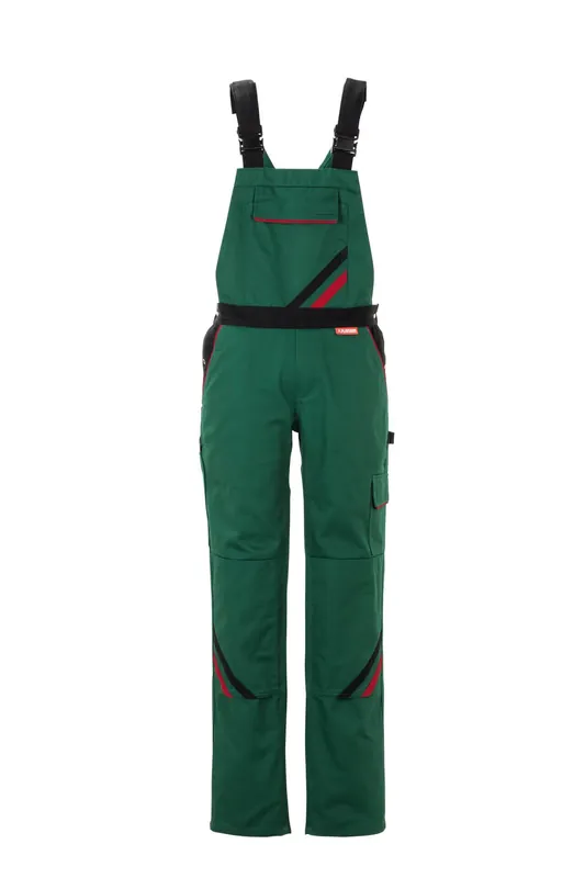 Letzte Chance PLANAM Damen Latzhose HIGHLINE grün/schwarz/rot Größe: 54