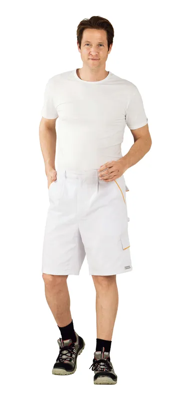 Kracherpreis PLANAM Arbeitsshorts HIGHLINE weiß/weiß/gelb Größe: 4XL