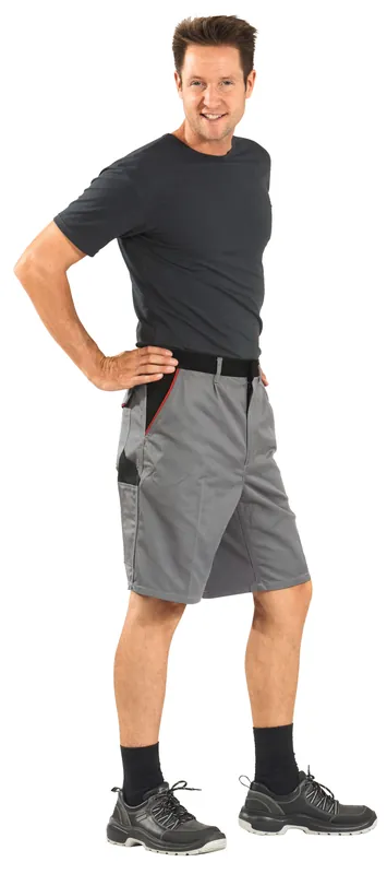 PLANAM Arbeitsshorts HIGHLINE schiefer/schwarz/rot Größe: 4XL Neue Kollektion